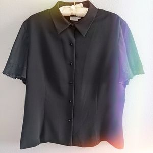 VINTAGE Black Blouse